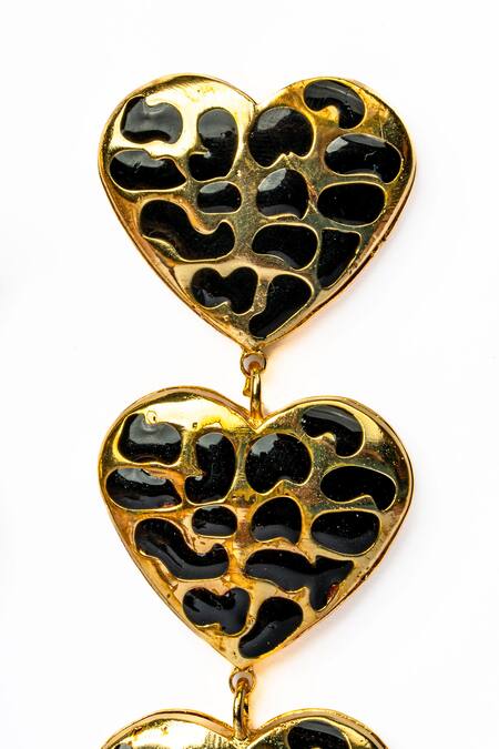 Shop_Bauble Bazaar_Black Wildly Yours Dangler Earrings _Online_at_Aza_Fashions