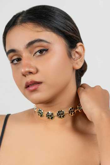 Buy_Bauble Bazaar_Black Love Me Wild Choker Necklace _Online_at_Aza_Fashions