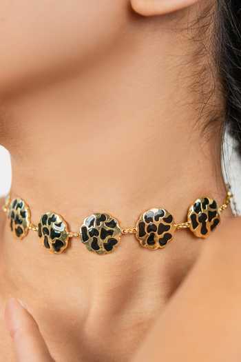 Bauble Bazaar_Black Love Me Wild Choker Necklace _at_Aza_Fashions
