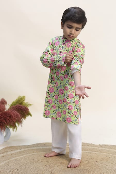 Kalp Lime Zest Garden Kurta Set 