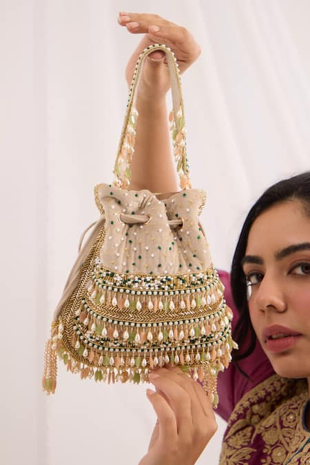 FOREVER NOOR Zaraha Embroidered Potli 