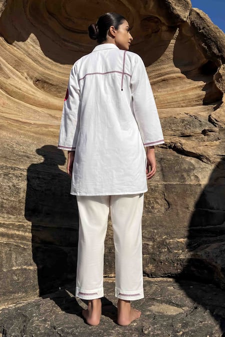 Anmol Kakad Mul Mul Stretch Cotton Long Shirt & Pant Set 