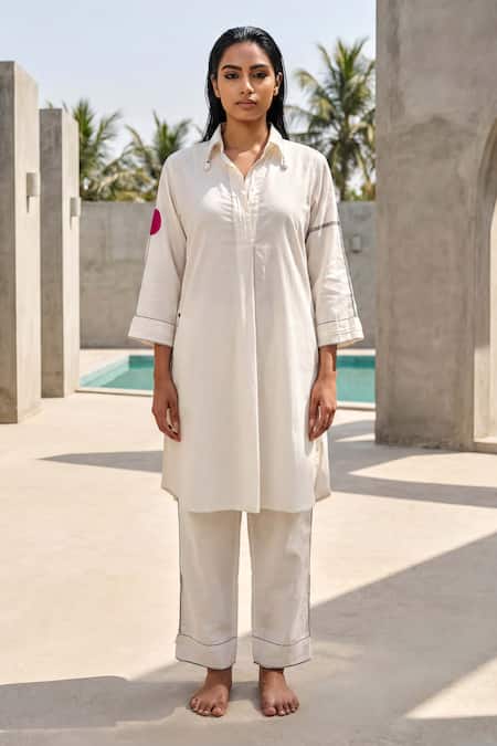 Anmol Kakad Mul Mul Stretch Cotton Kurta & Pant Set 