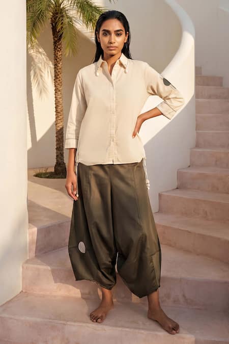 Anmol Kakad Contrast Patch Work Shirt & Pant Set 