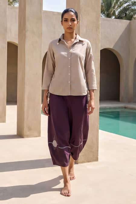 Anmol Kakad Contrast Patch Work Shirt & Pant Set 