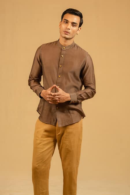 Gaurav katta Silk Chanderi Shirt 