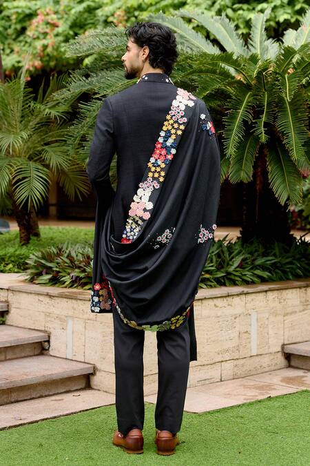 Sahil Kochhar Rudit Matka Silk Bandhgala Set 