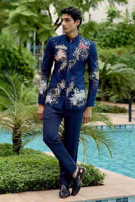 Sahil Kochhar Rivarg Embroidered Bandhgala Set 