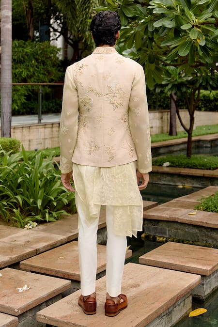 Sahil Kochhar Praful Embroidered Matka Silk Bundi 