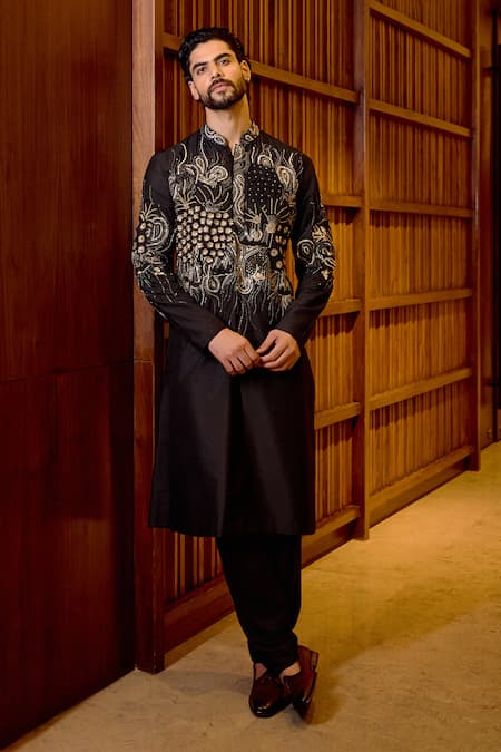 Sahil Kochhar Hridhaan Applique Work Kurta 