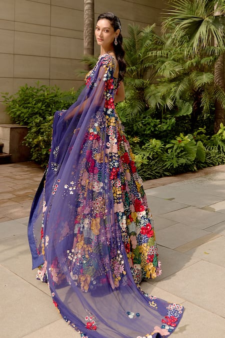 Sahil Kochhar Mihaan Silk Organza Lehenga Set