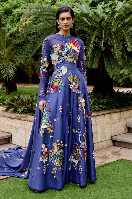 Sahil Kochhar Bhuvi Applique Work Top & Pant Set