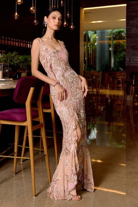 Sahil Kochhar Abhas Silk Soft Net Dress