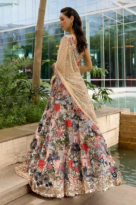 Sahil Kochhar Yashashri Silk Organza Lehenga Set