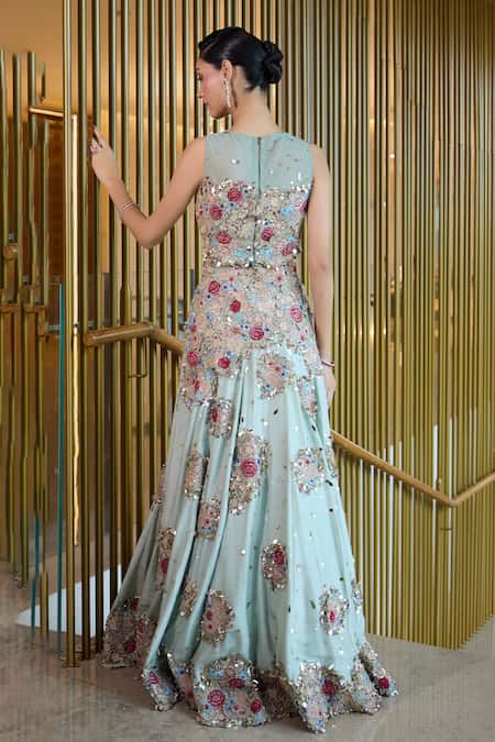 Sahil Kochhar Charvik Applique Work Skirt Set