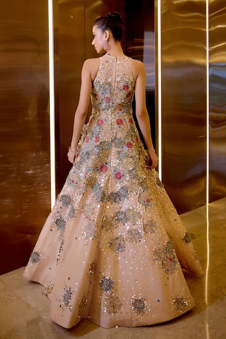 Sahil Kochhar Mahz Embroidered Silk Organza Gown