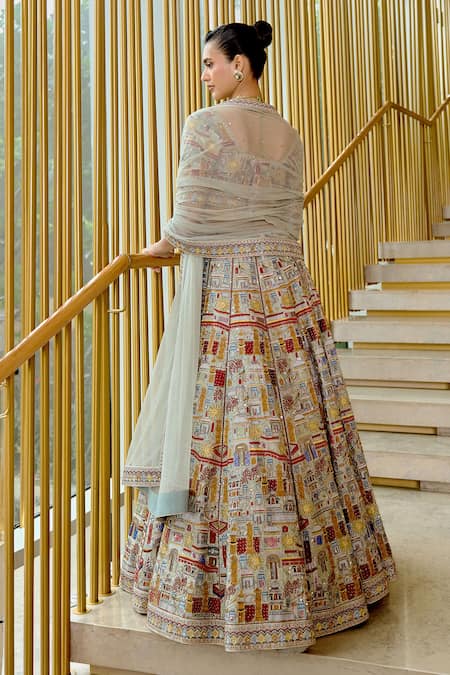 Sahil Kochhar Trinay Embroidered Lehenga Set