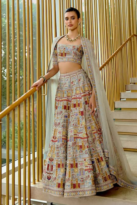 Sahil Kochhar Trinay Embroidered Lehenga Set