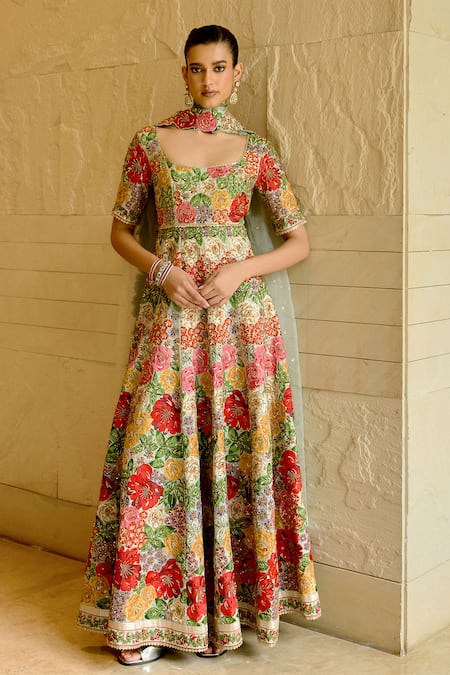 Sahil Kochhar Shalvi Applique Work Anarkali Set
