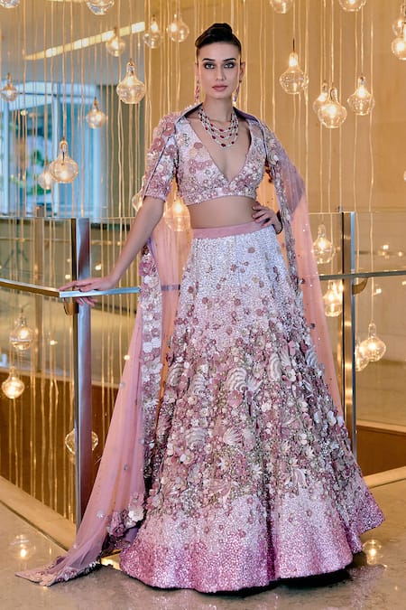 Sahil Kochhar Darshna Silk Soft Net Lehenga Set
