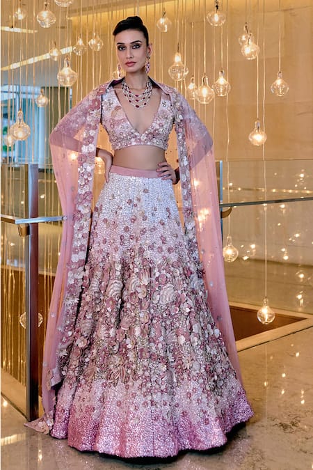 Sahil Kochhar Darshna Silk Soft Net Lehenga Set