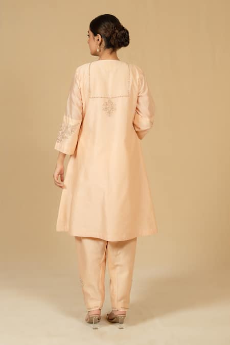 Gaurav katta Silk Chanderi Kurta & Pant Set
