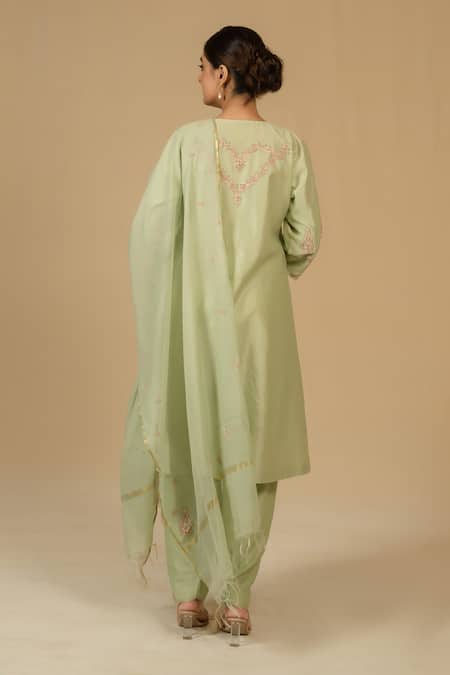 Gaurav katta Silk Chanderi Kurta & Pant Set