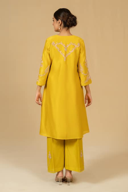 Gaurav katta Silk Chanderi Kurta & Pant Set