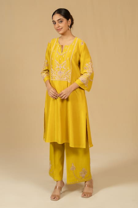 Gaurav katta Silk Chanderi Kurta & Pant Set