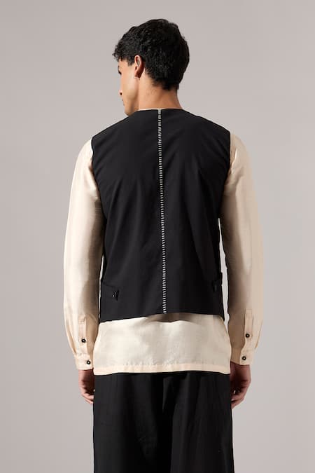 Son Of A Noble Snob Dean Thread Work Bundi & Pant Set 