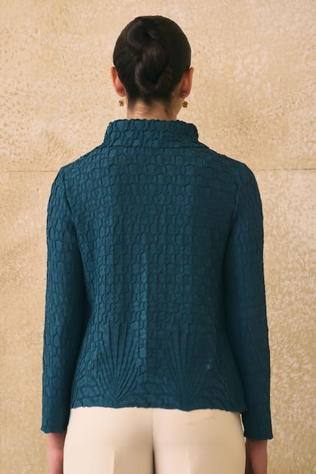 Pleats By Aruni Azua Flower Crushed Textured Shirt 