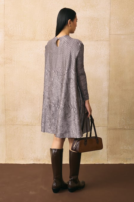 Pleats By Aruni Virtue Textured Short Dress 
