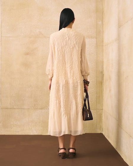 Pleats By Aruni Irenia Crushed Textured Pattern Dress 