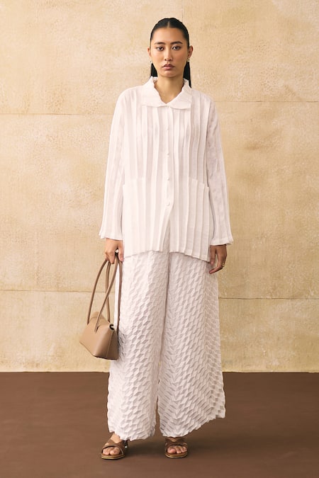 Pleats By Aruni Anatoni Pleated Shirt & Pant Set 