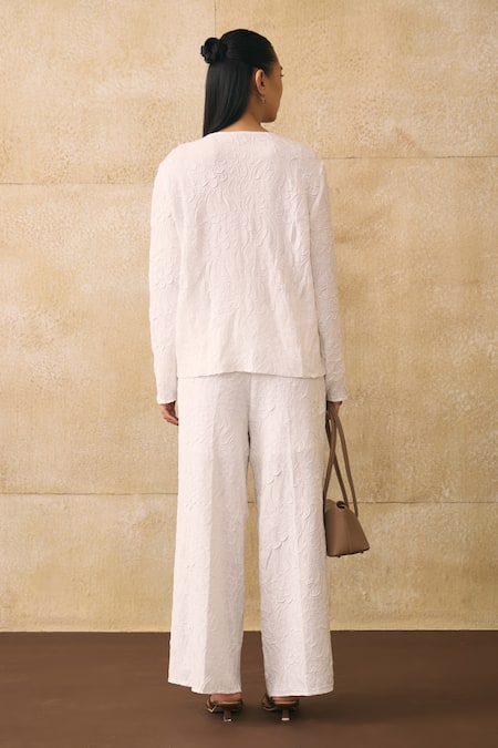 Pleats By Aruni Elnia Crepe Top & Pant Set 