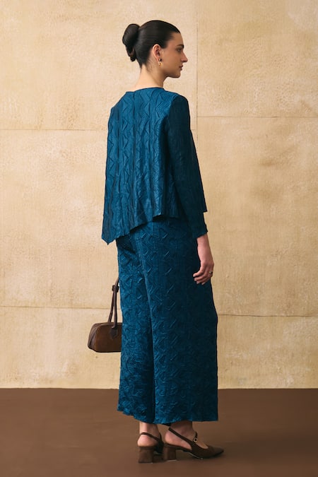 Pleats By Aruni ElniaTextured Top & Pant Set 