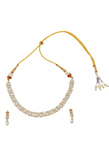 Minaki Kundan Embellished Necklace Set 