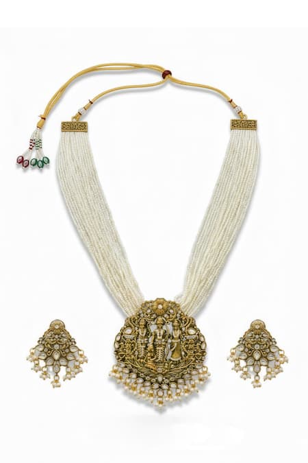 Minaki Temple Pendant Necklace Set 