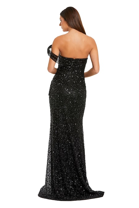 Mac Duggal Sequin And Beaded Gown 