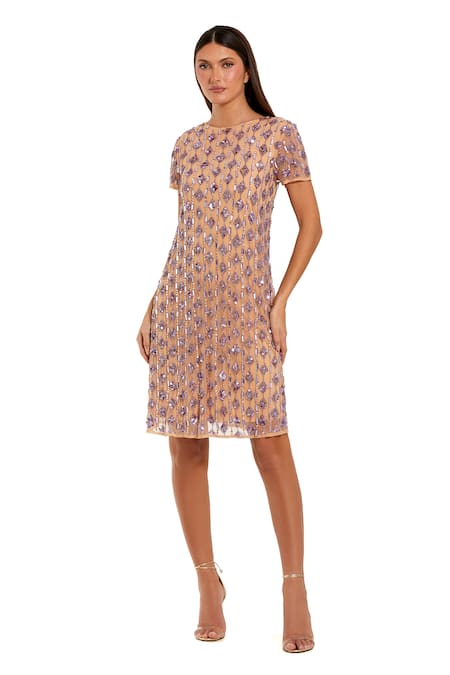 Mac Duggal Hand-Applied Sequins Dress 