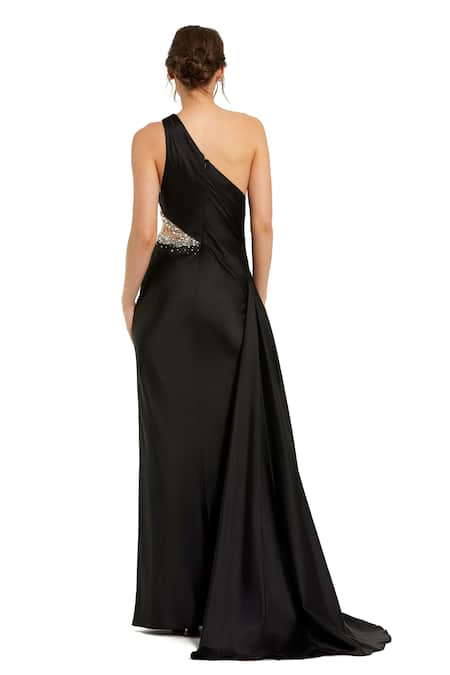 Mac Duggal Rhinestone Cutout Gown 