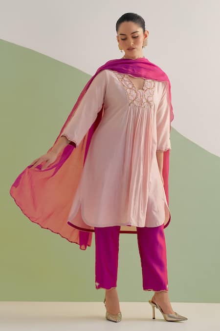 Brahmand By Vertika Kalra Hand Embroidered Kurta Set 