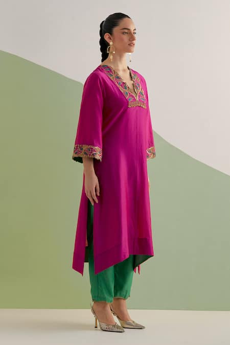 Brahmand By Vertika Kalra Hand Embroidered Kurta Set 