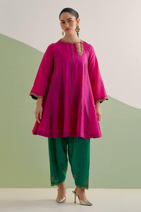 Brahmand By Vertika Kalra Placement Embroidered Kurta Set 