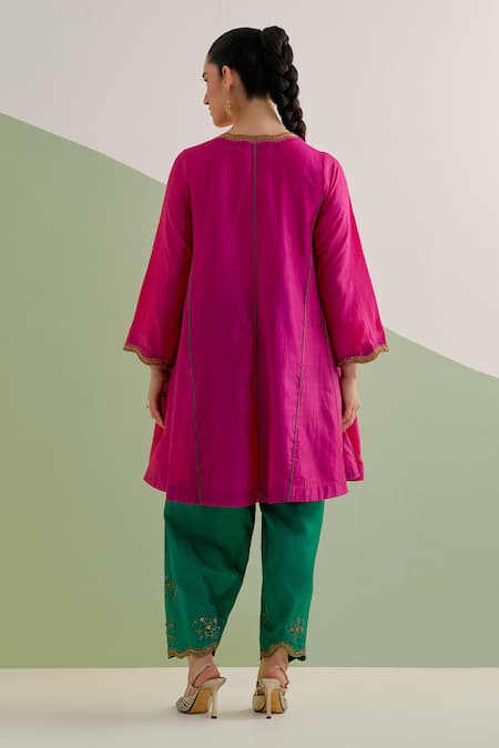 Brahmand By Vertika Kalra Placement Embroidered Kurta Set 