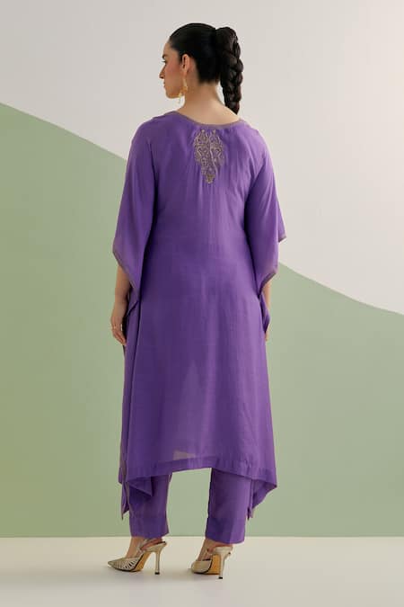 Brahmand By Vertika Kalra Hand Embroidered Yoke Kurta Set 