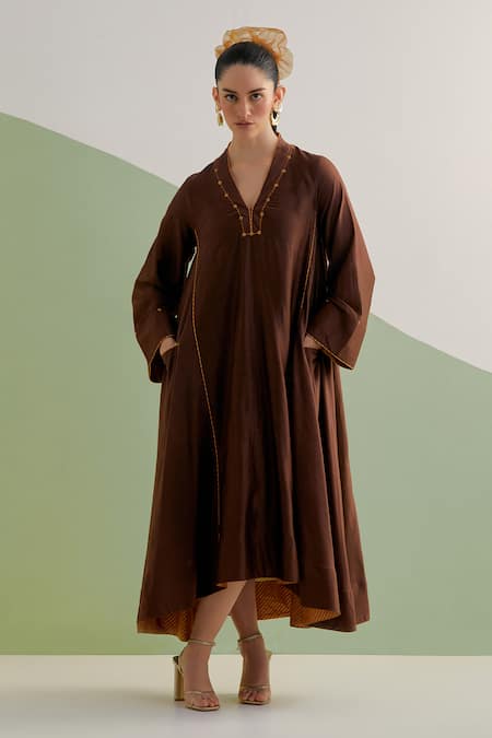 Brahmand By Vertika Kalra Zardozi Hand Embroidered Dress 