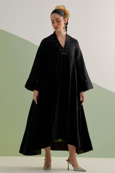 Brahmand By Vertika Kalra Hand Embroidered Chanderi Dress 