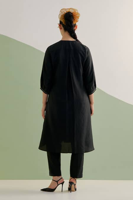 Brahmand By Vertika Kalra Hand Embroidered Silk Kurta Set 