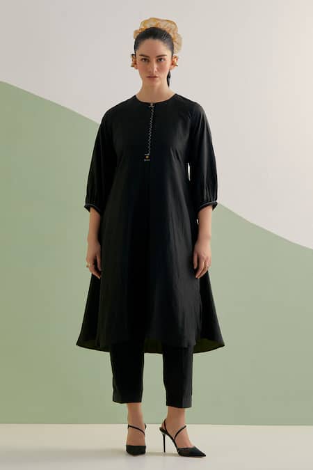 Brahmand By Vertika Kalra Hand Embroidered Silk Kurta Set 